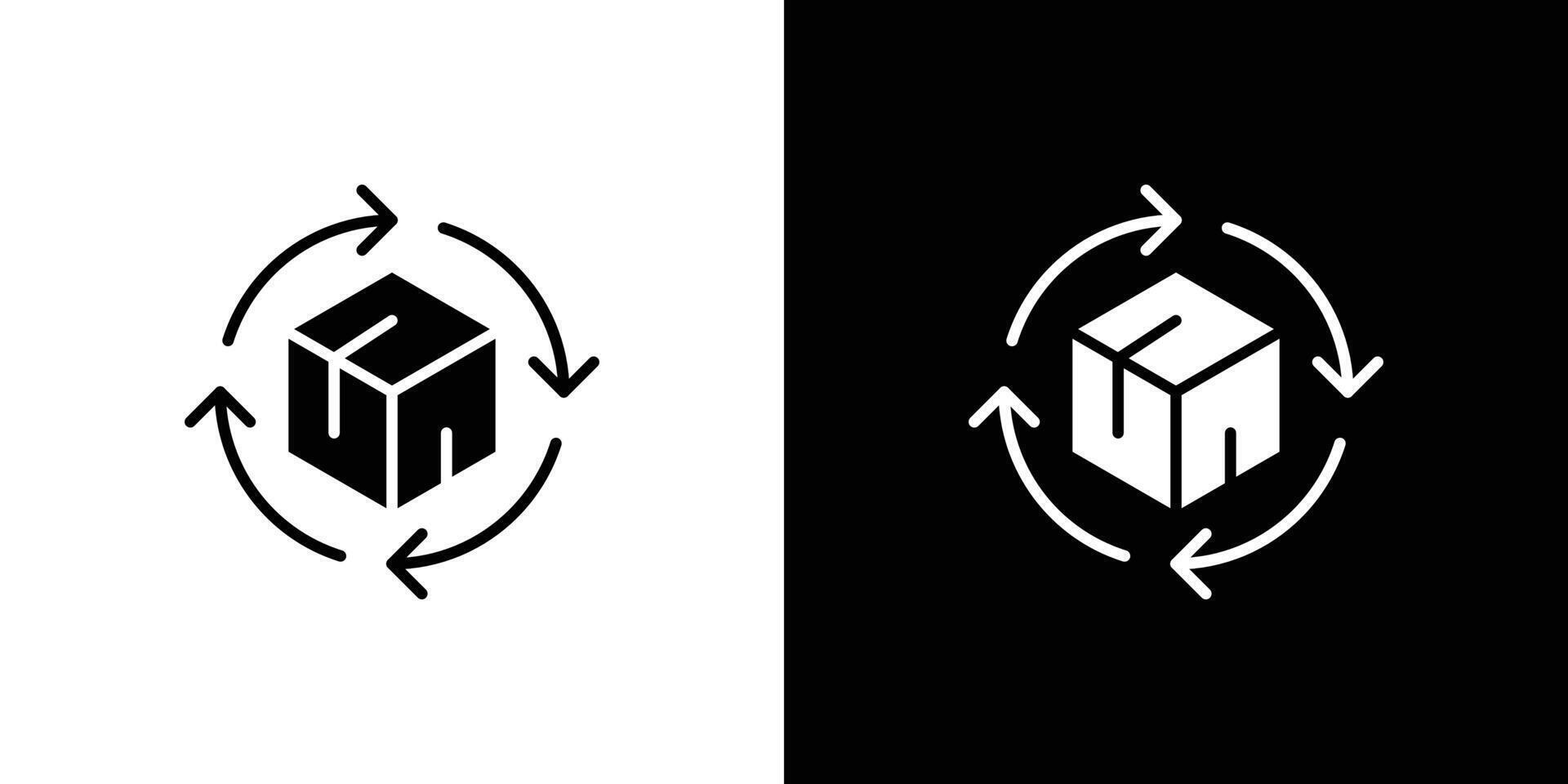 Supply chain process icon linear logo isolated vector