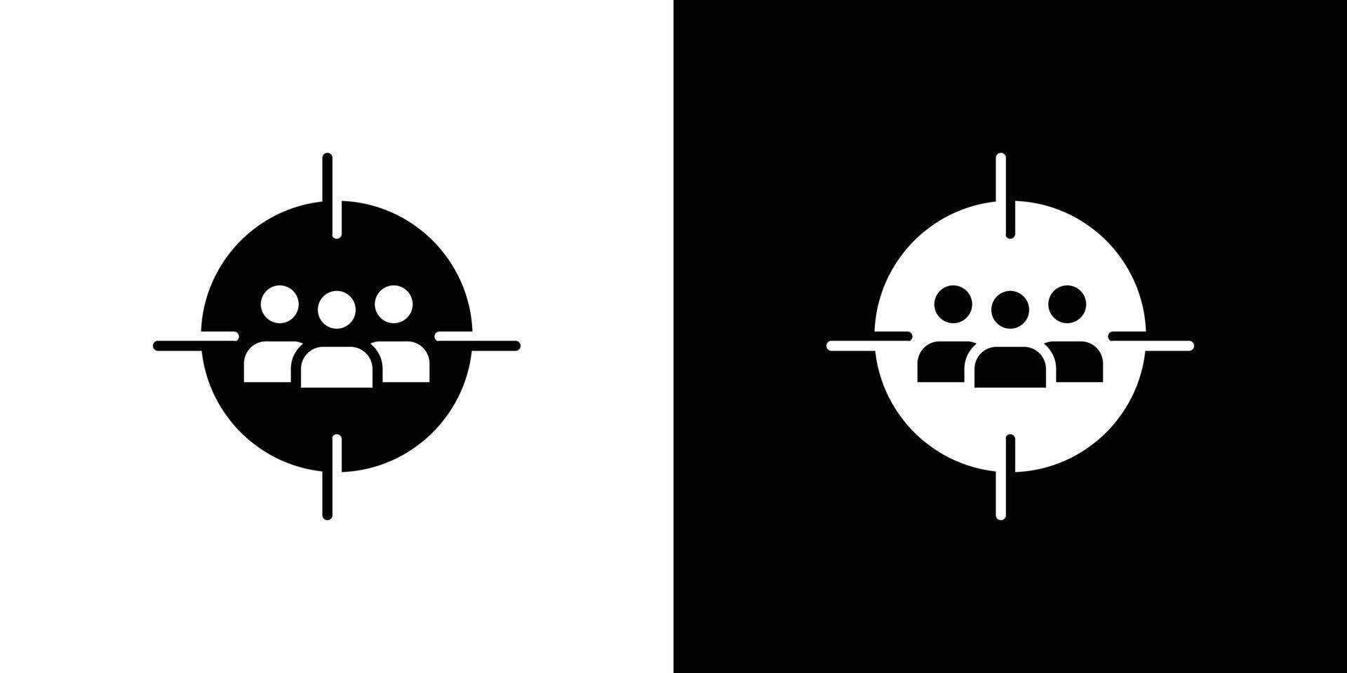Target audience icon linear logo isolated vector