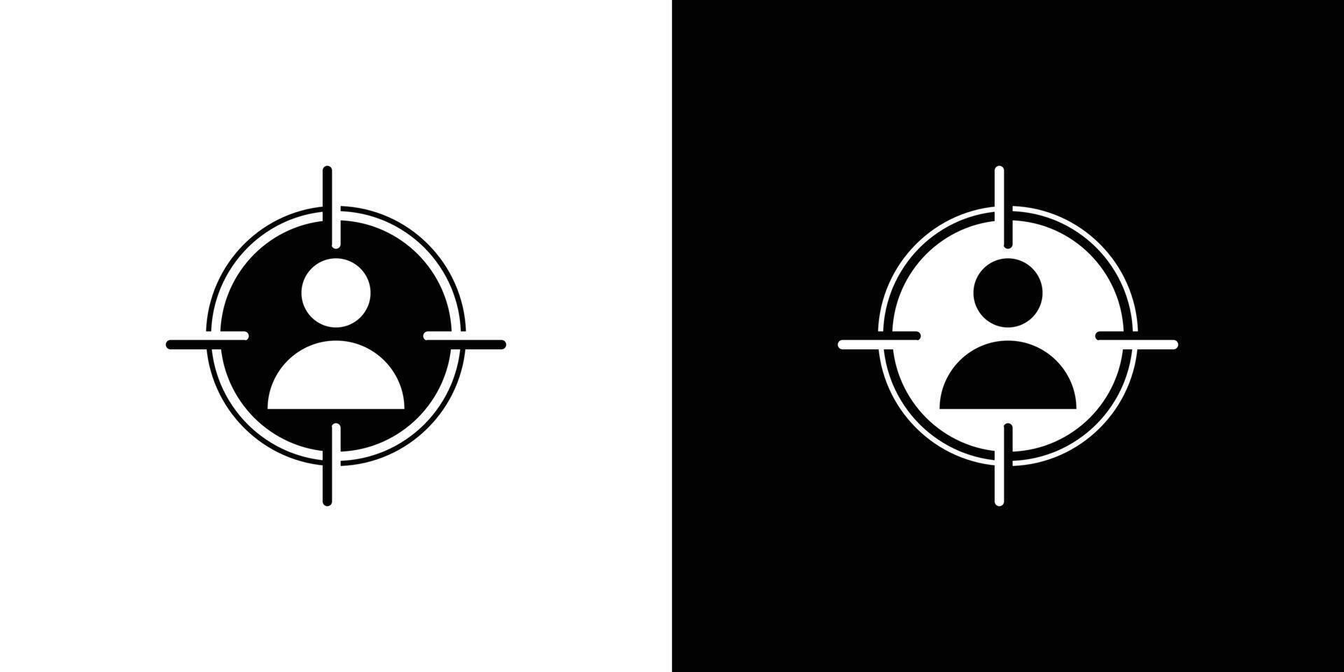 Target icon linear logo isolated vector