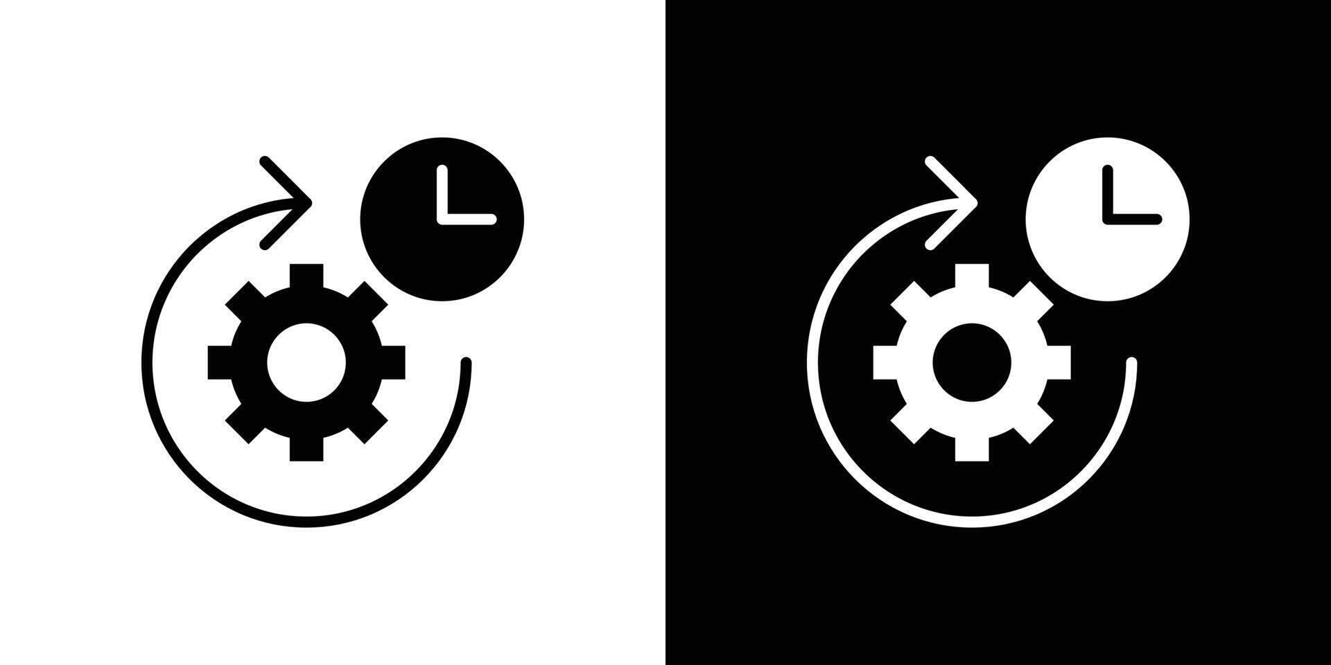 Time management icon linear logo isolated vector
