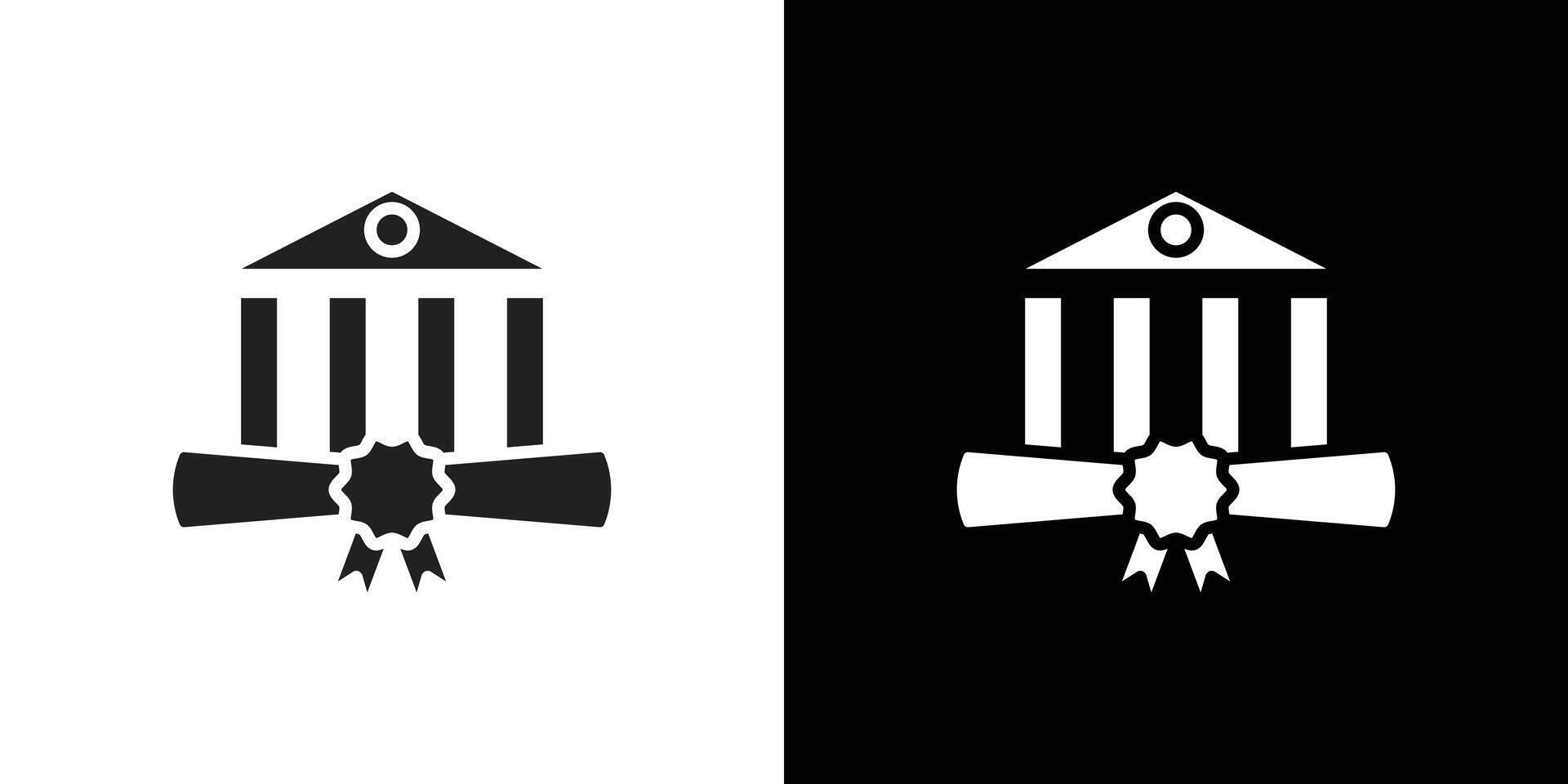 University college degree icon linear logo isolated vector