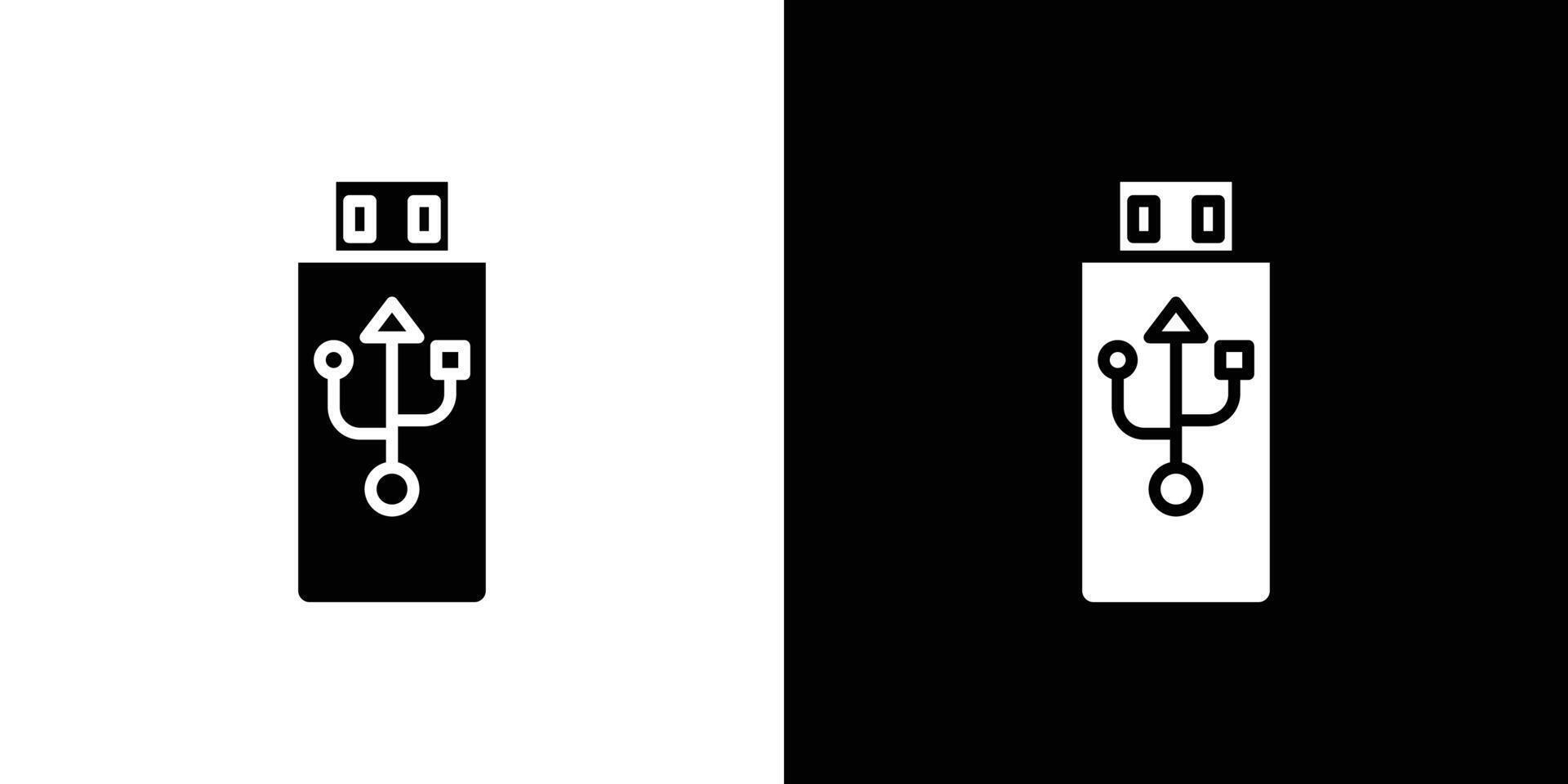 Usb stick icon linear logo isolated vector