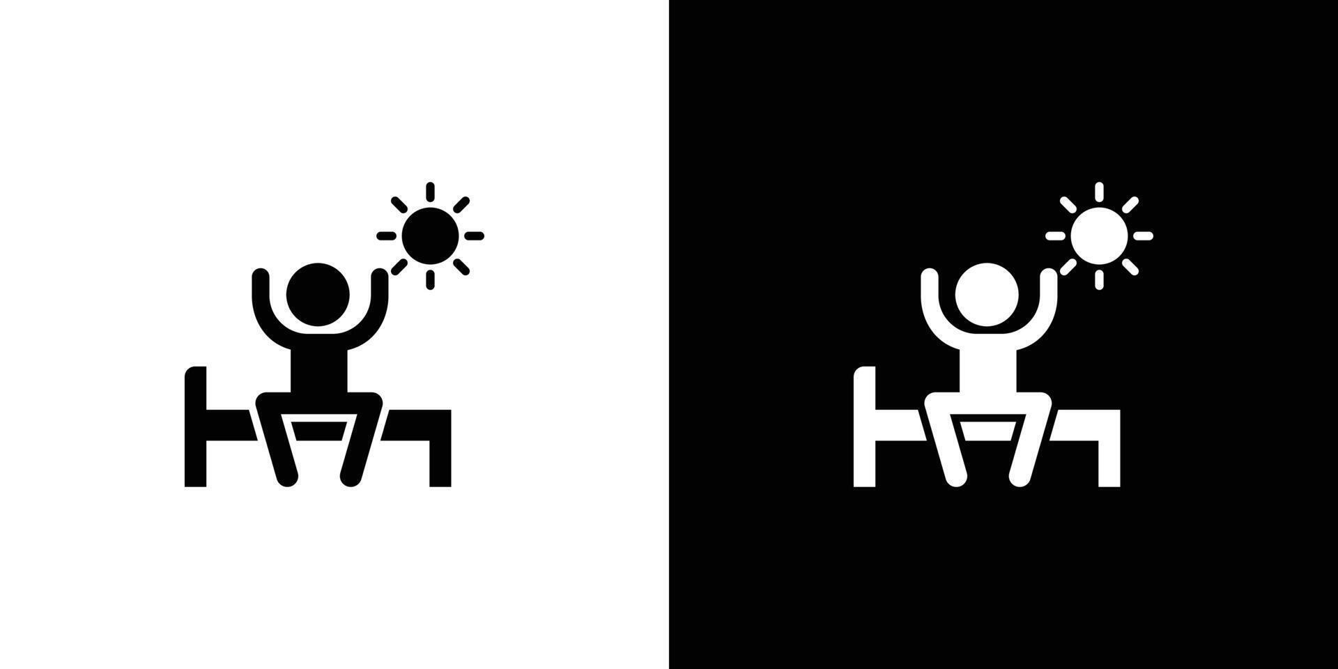 Wake up in the morning icon linear logo isolated vector