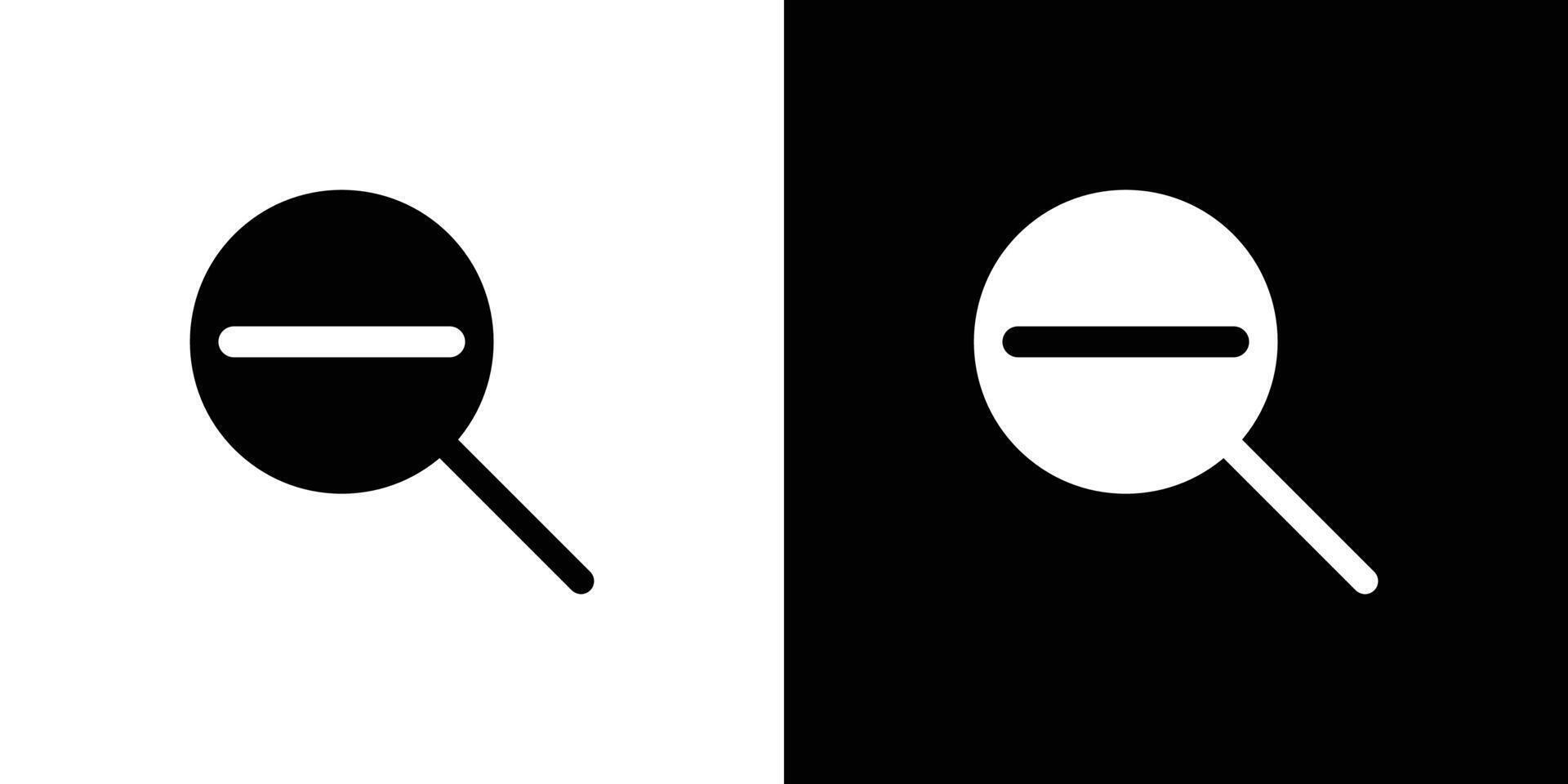 Zoom out icon linear logo isolated vector