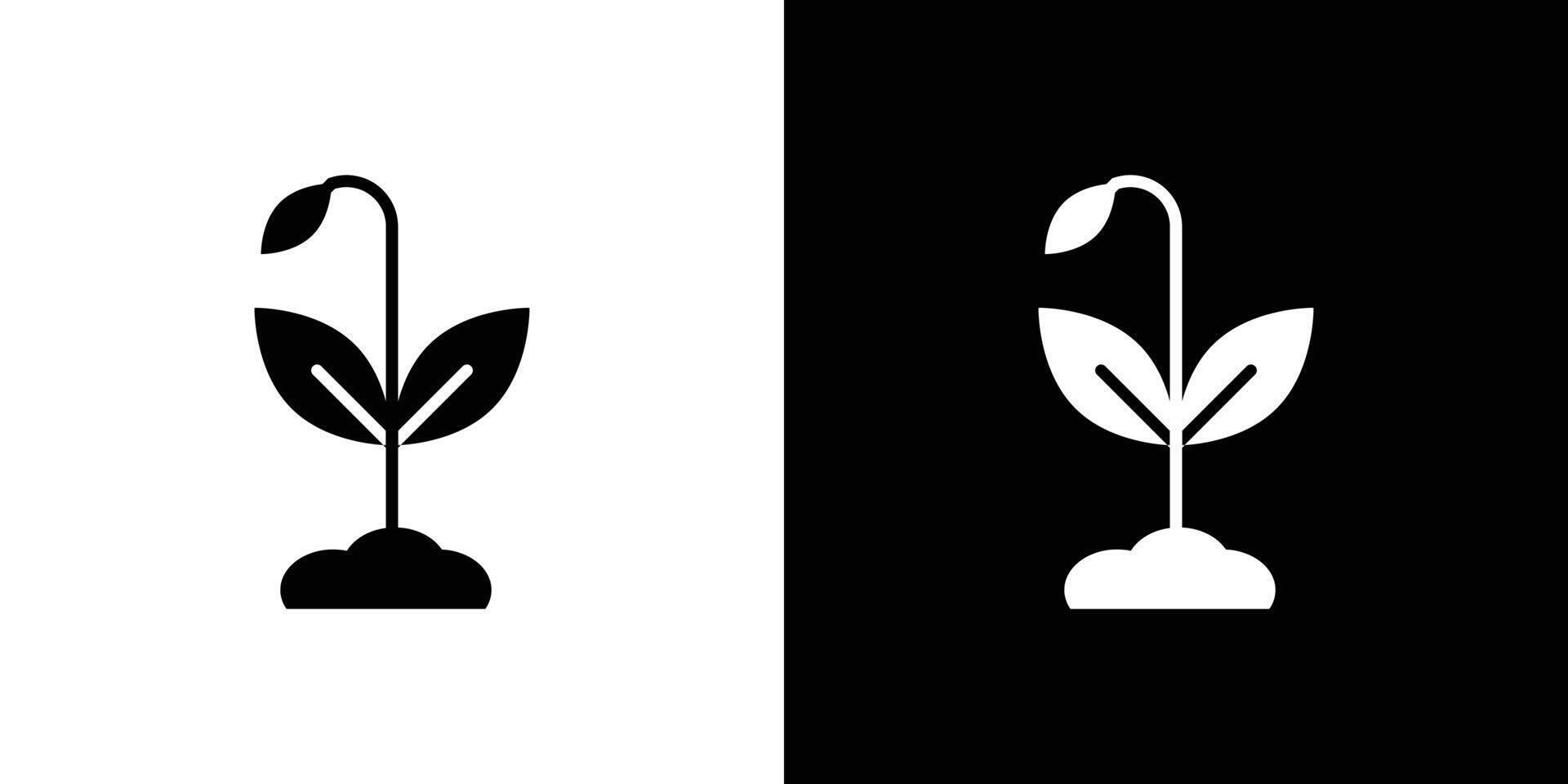 Young sprout icon linear logo isolated vector