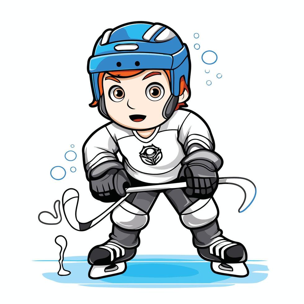 Ice hockey player vector