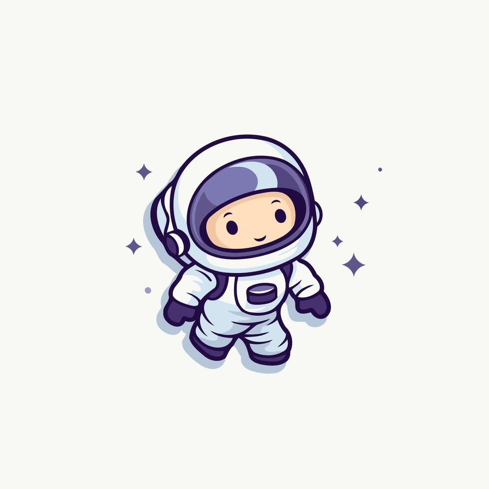 An astronaut icon with a white background vector