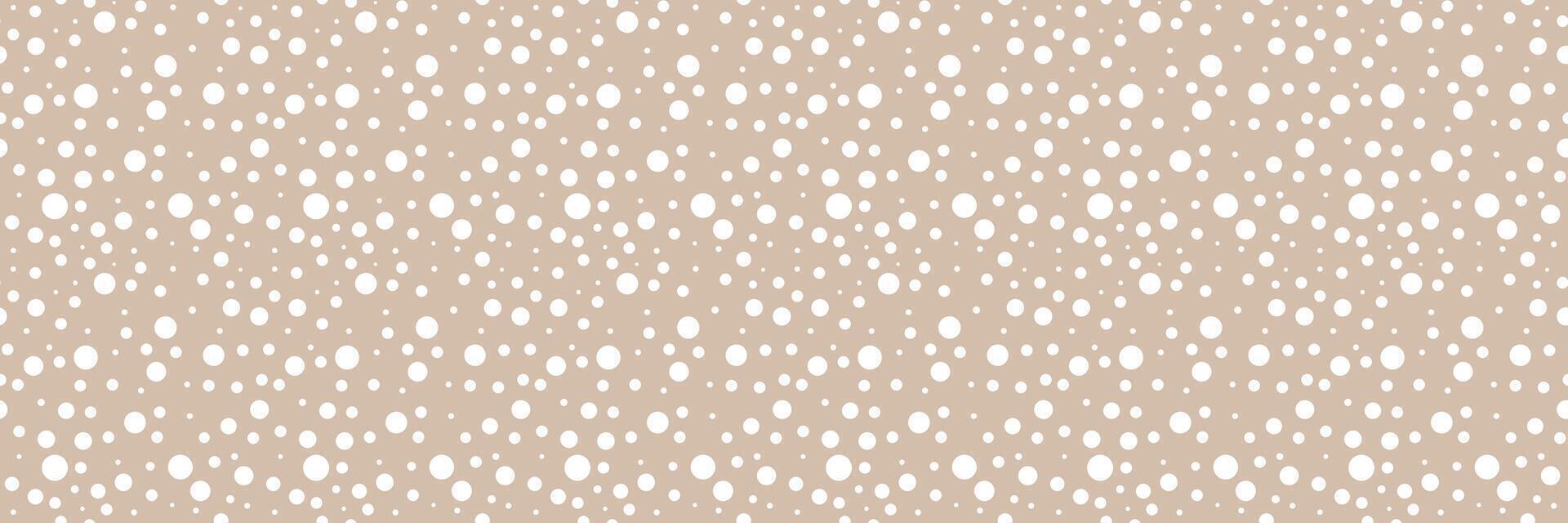 Neutrals color art doodle abstract seamless pattern. Beige endless geometric polka dot print. Trendy neutral colors aesthetic circle backdrop. Muted light brown texture for fabric, packing, decoration vector