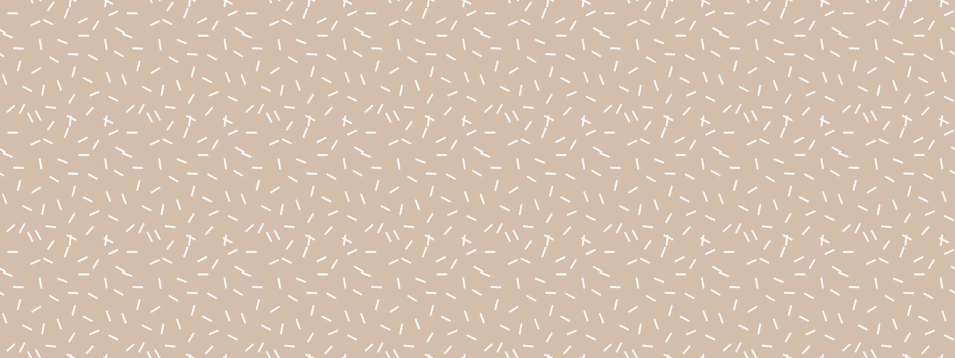 Neutrals color art doodle abstract seamless pattern. Beige endless geometric print background. Trendy neutral colors aesthetic linear hatching. Muted light brown texture for packing, fabric, branding vector