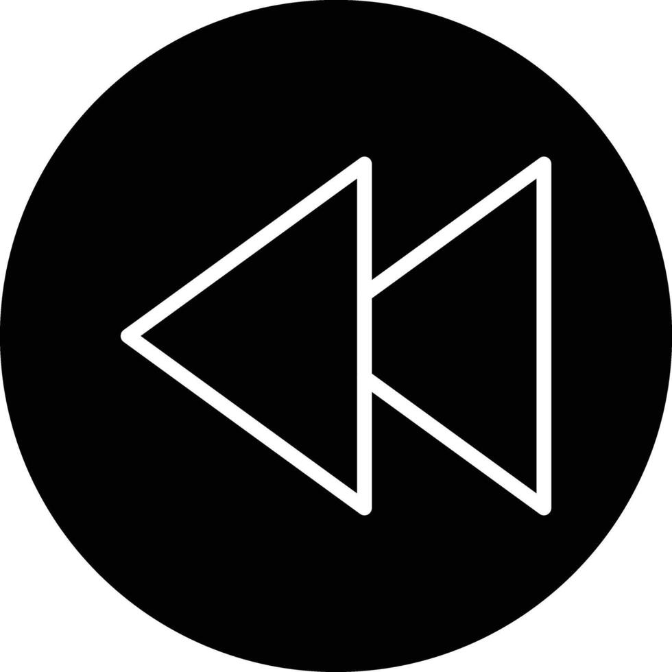 Backward Icon Design Illustration vector