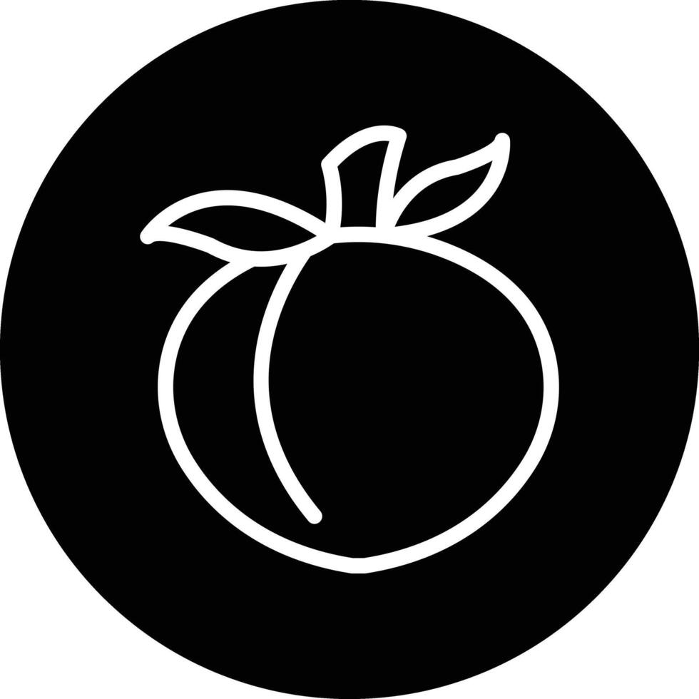 Peach Icon Design Illustration vector