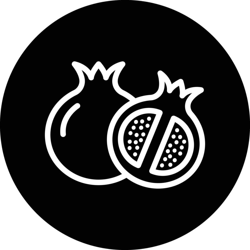Pomegranate Icon Design Illustration vector