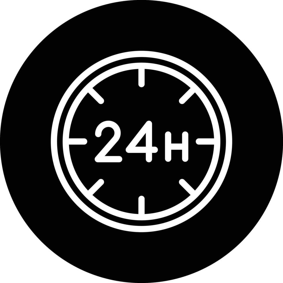 24 hours Icon Design Illustration vector