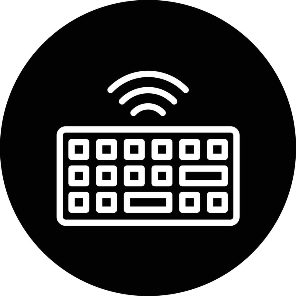 Wireless Keyboard Icon Design Illustration vector