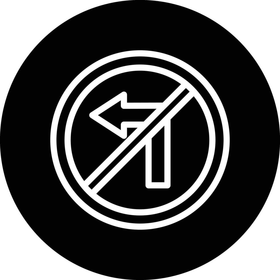 No turn left Icon Design Illustration vector