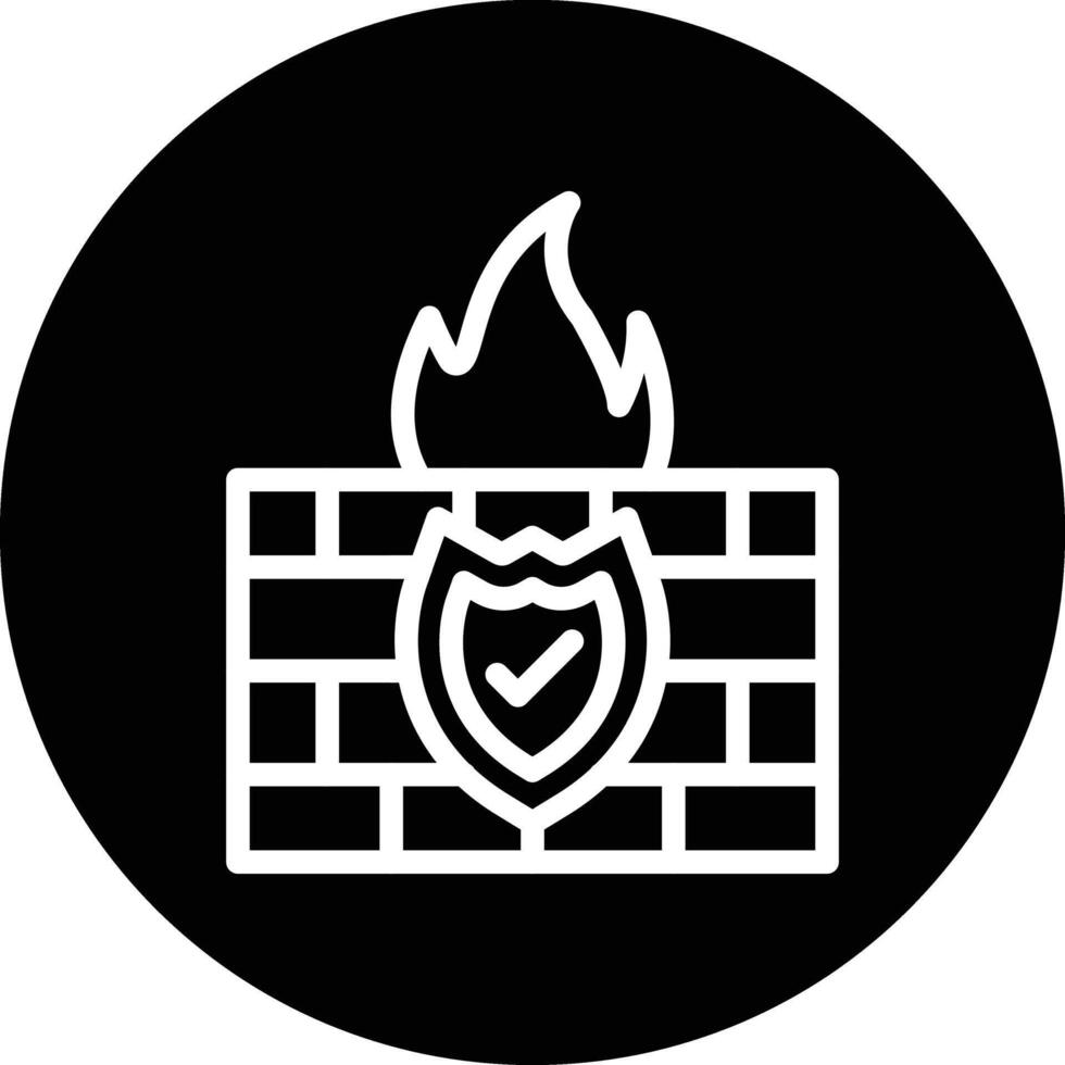 Firewall Icon Design Illustration vector