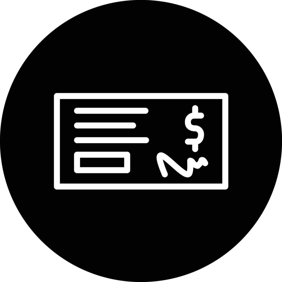 Bank cheque Icon Design Illustration vector