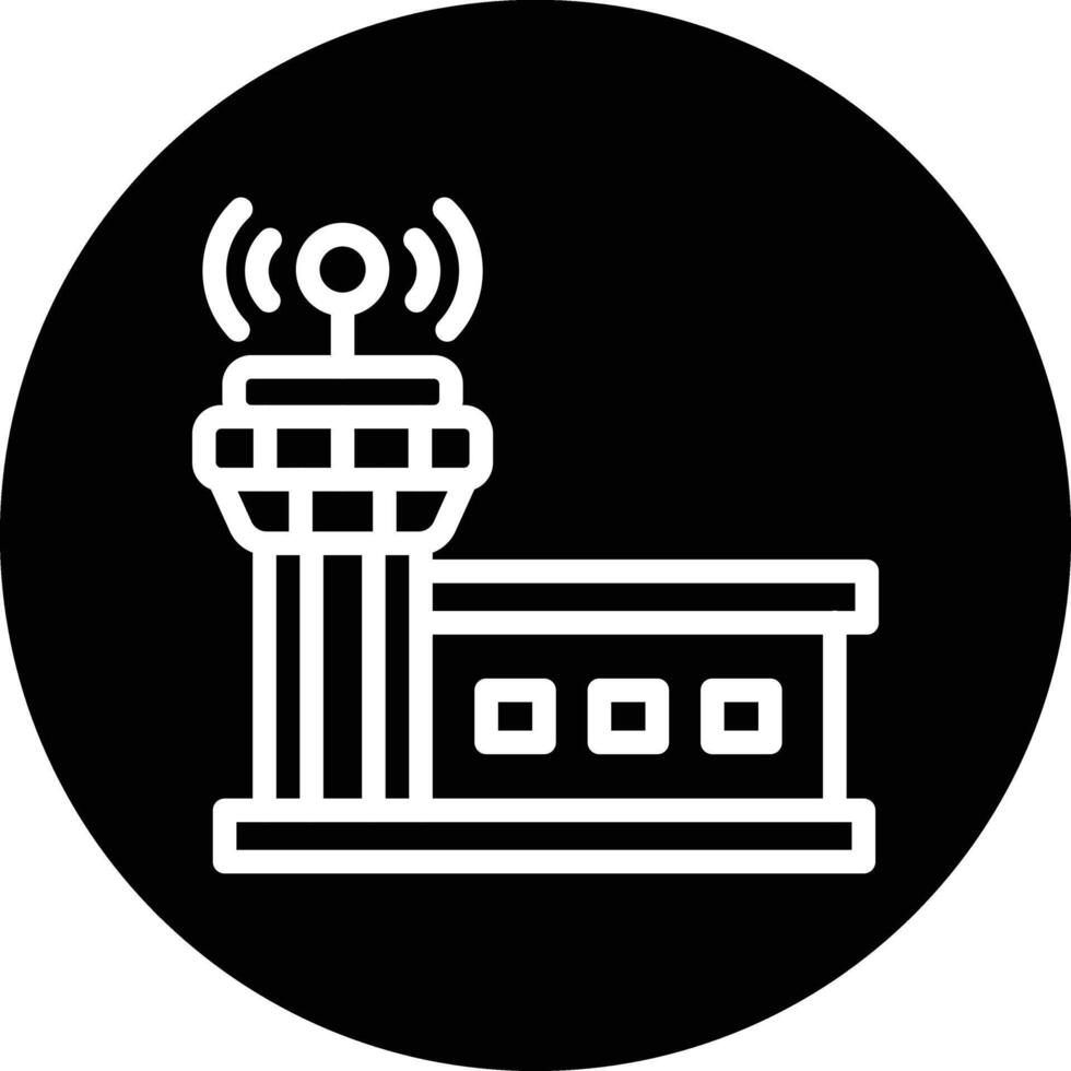 Control tower Icon Design Illustration vector