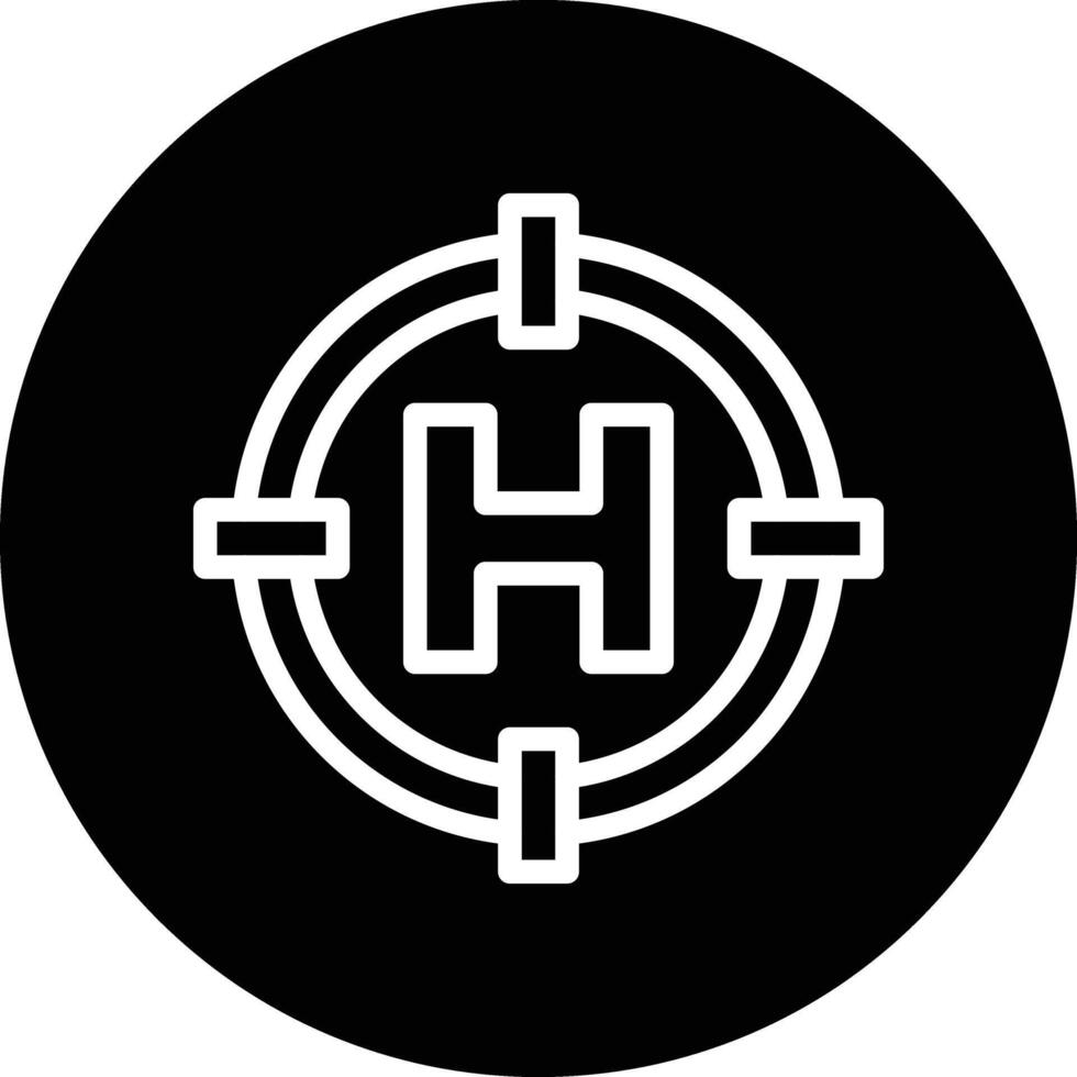 Helipad Icon Design Illustration vector