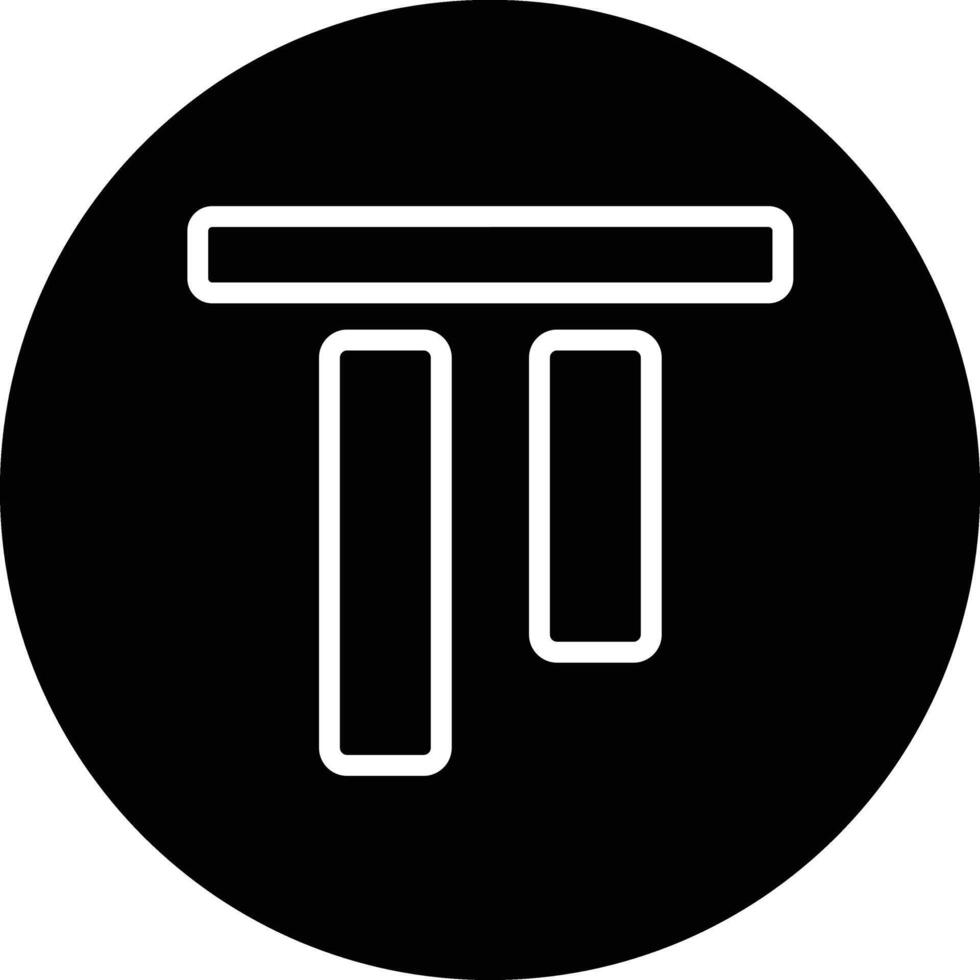 Top alignment Icon Design Illustration vector