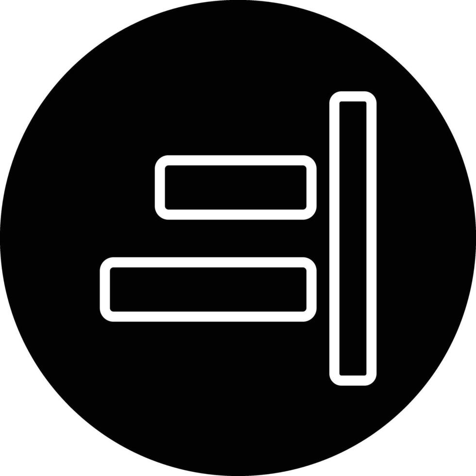 Right alignment Icon Design Illustration vector