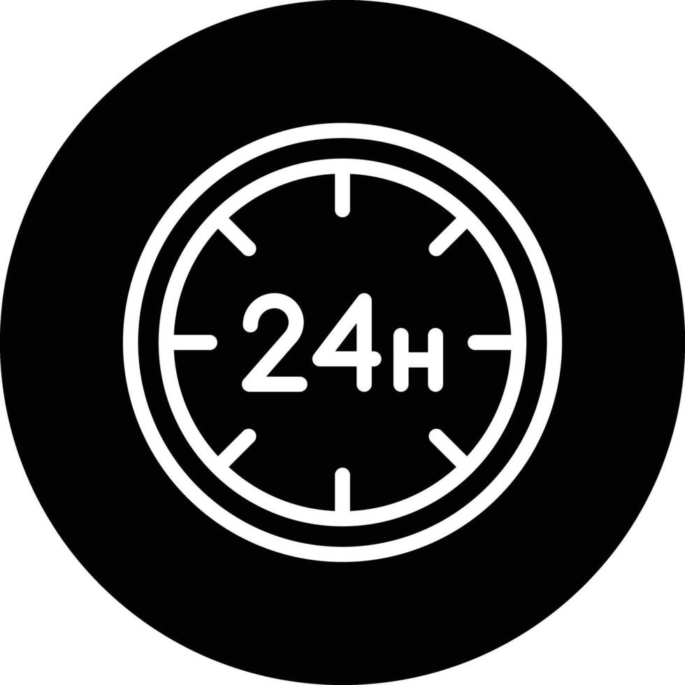24 hours Icon Design Illustration vector