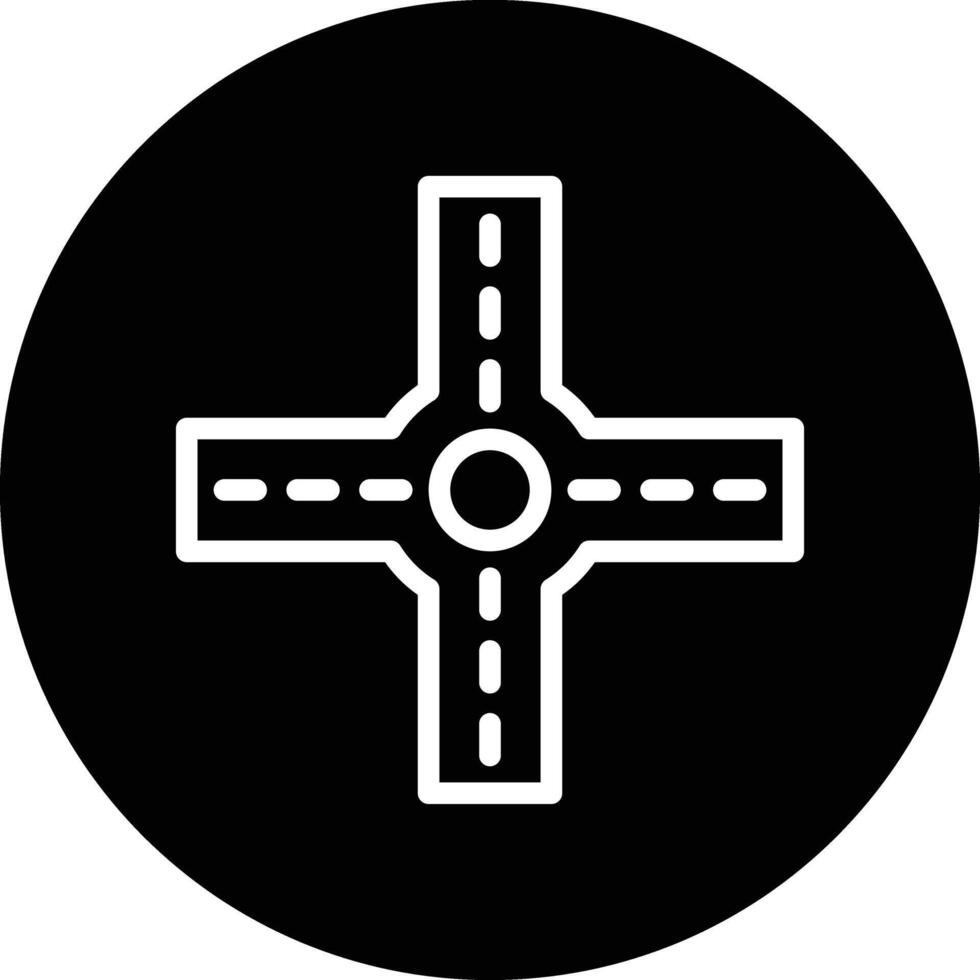 Crossroad Icon Design Illustration vector