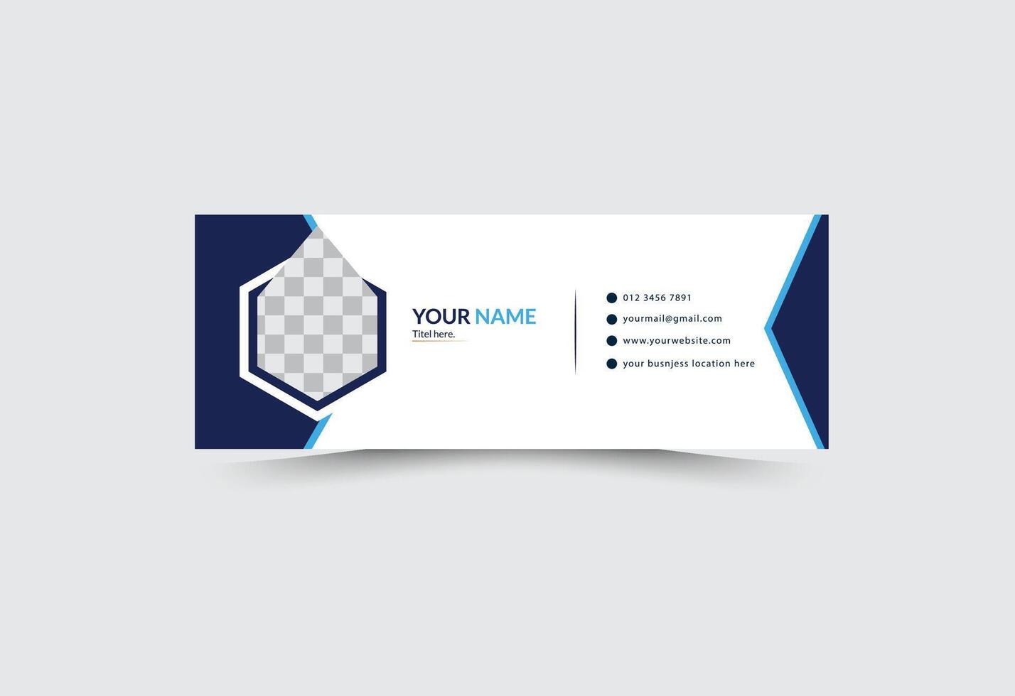 Corporate Email Signature Design Template vector
