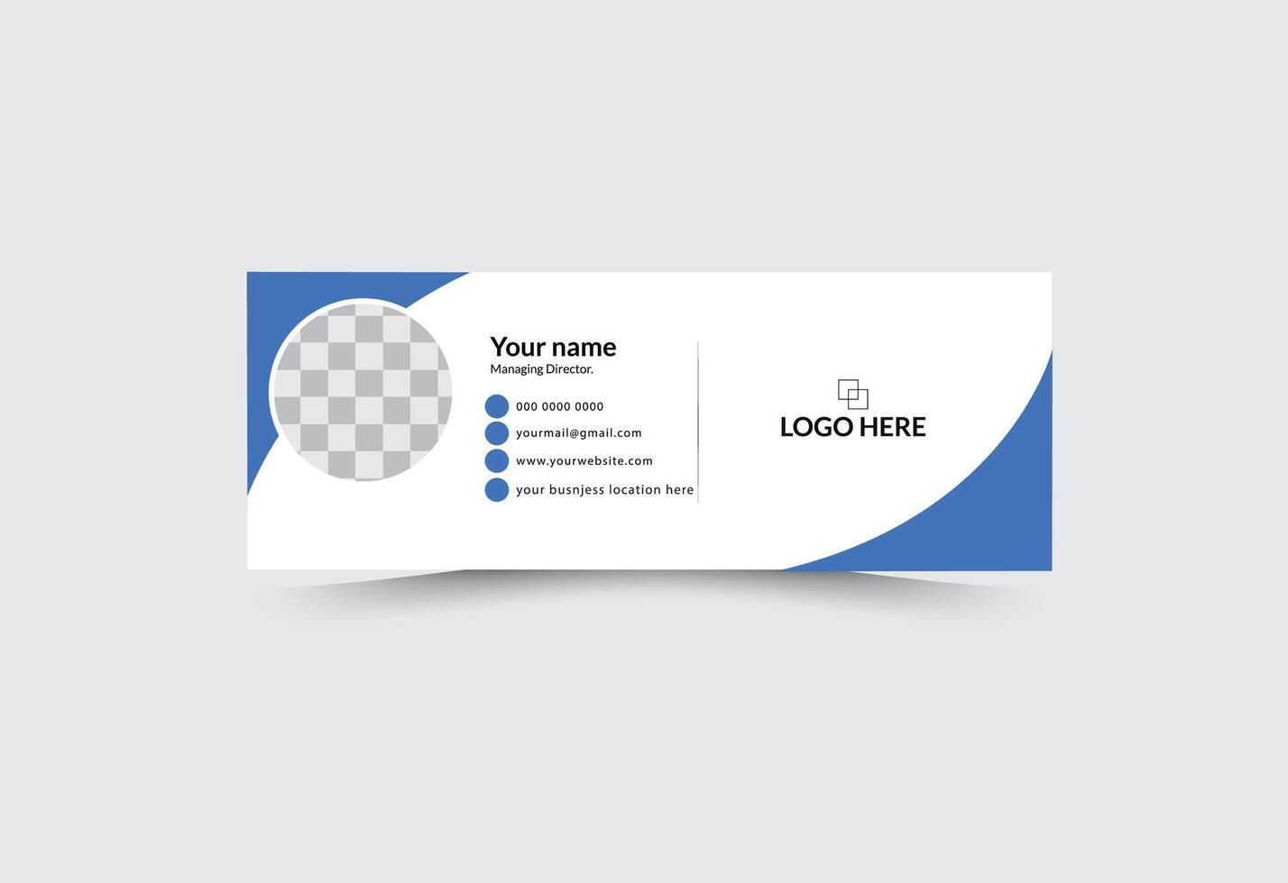 Corporate Email Signature Design Template vector