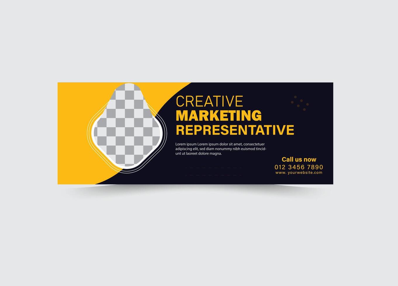 Corporate business facebook cover template design vector