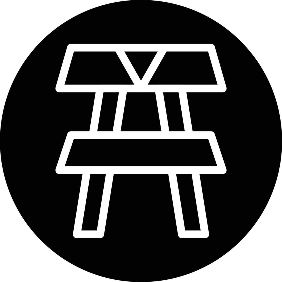 Picnic table Icon Design Illustration vector