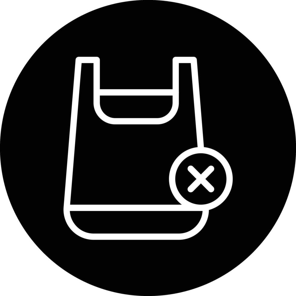 No plastic bag Icon Design Illustration vector