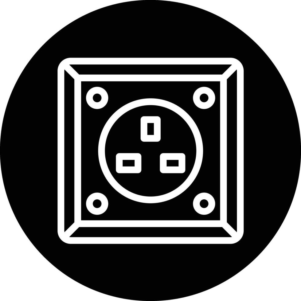 Power socket Icon Design Illustration vector