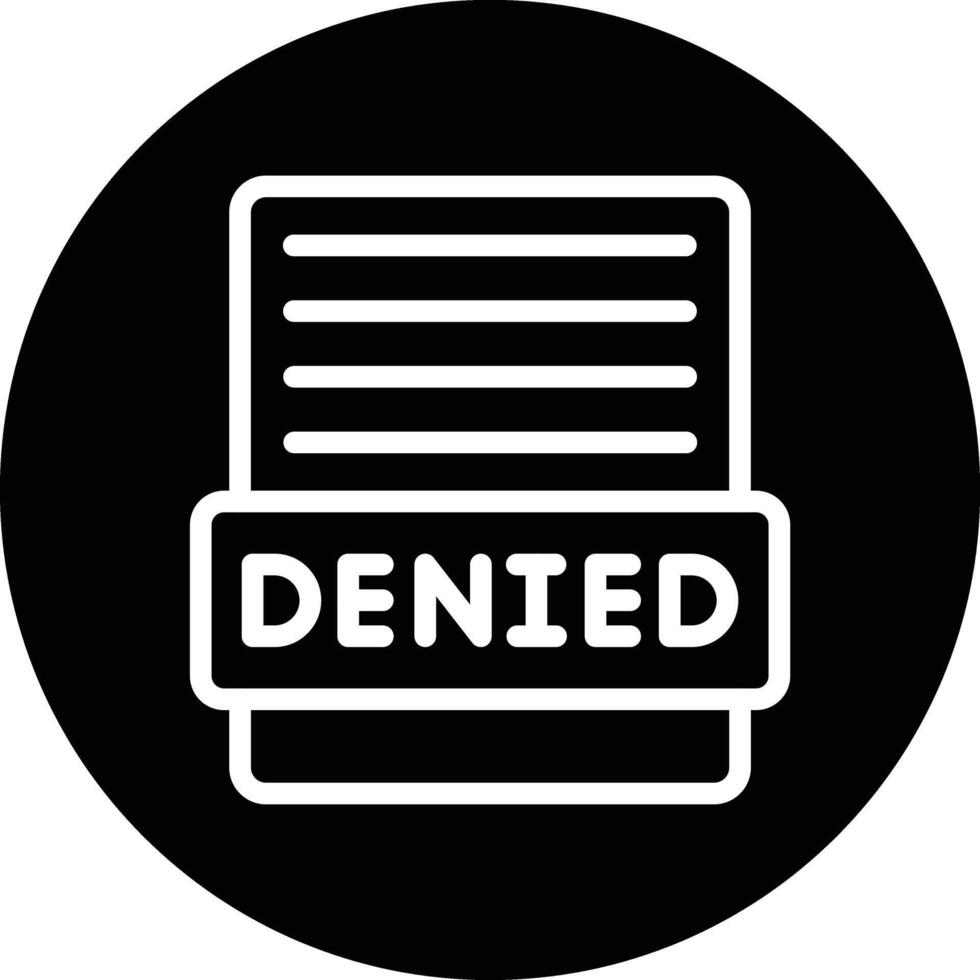 Denied Icon Design Illustration vector