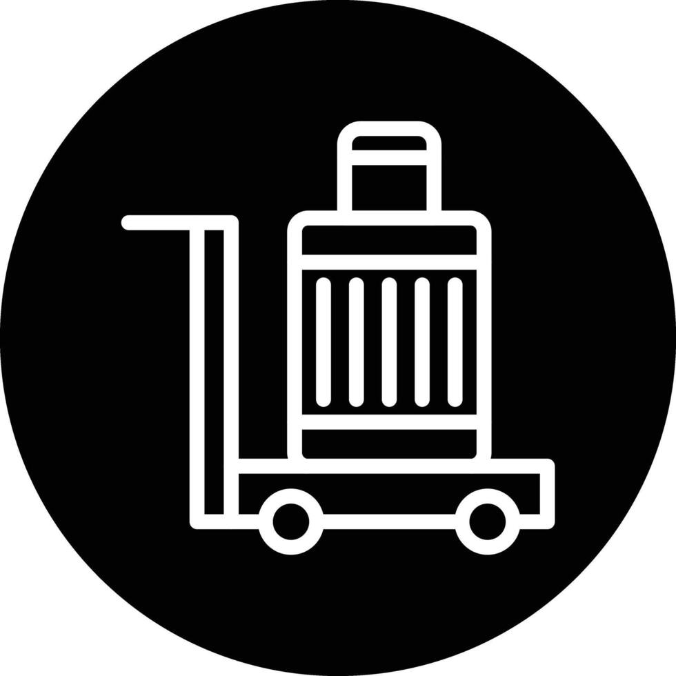Airport Cart Icon Design Illustration vector