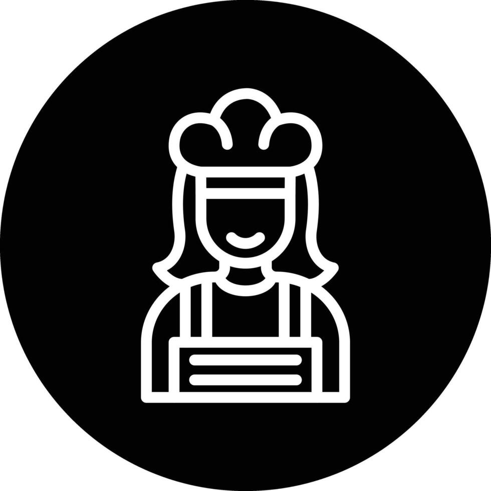 Female Chef Icon Design Illustration vector