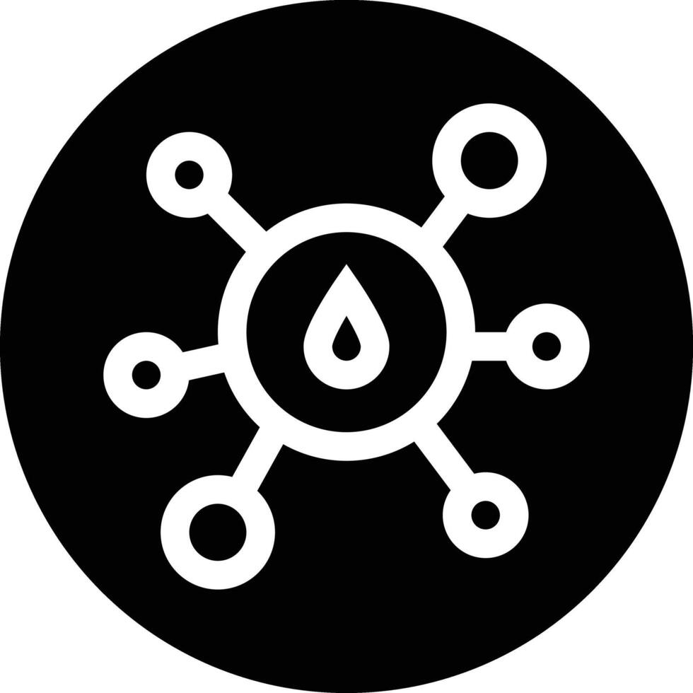 Oil Molecule Icon Design Illustration vector