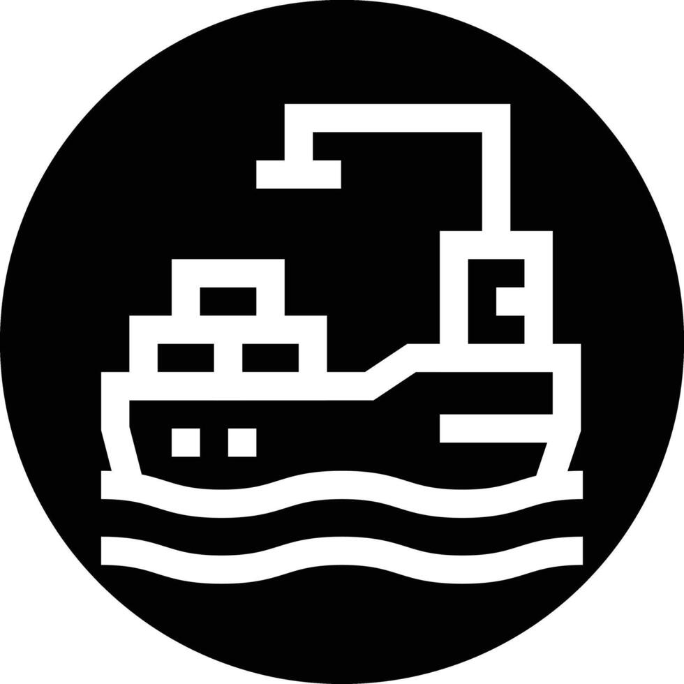 Cargo Ship Icon Design Illustration vector