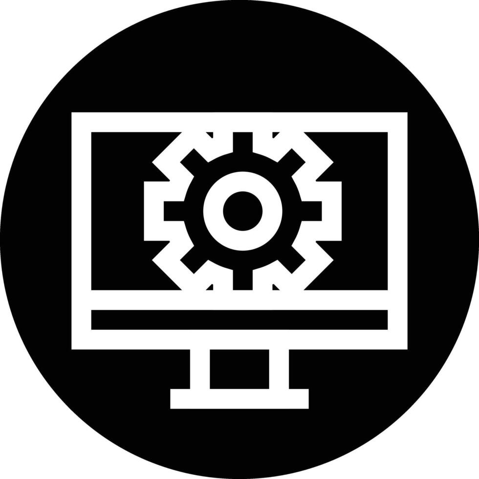 Computer Settings Icon Design Illustration vector