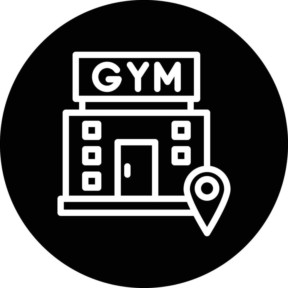 Gym Location Icon Design Illustration vector