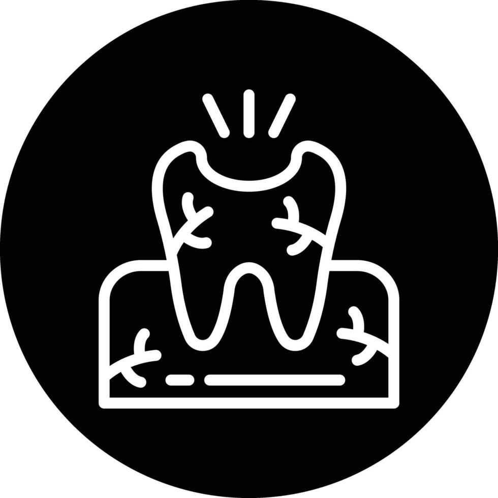Broken Tooth Icon Design Illustration vector