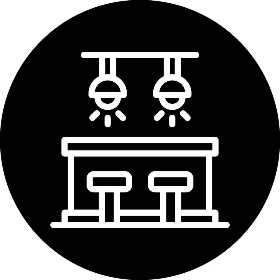 Bar Counter Icon Design Illustration vector