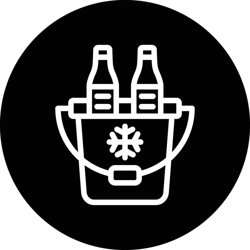 Ice Bucket Icon Design Illustration vector