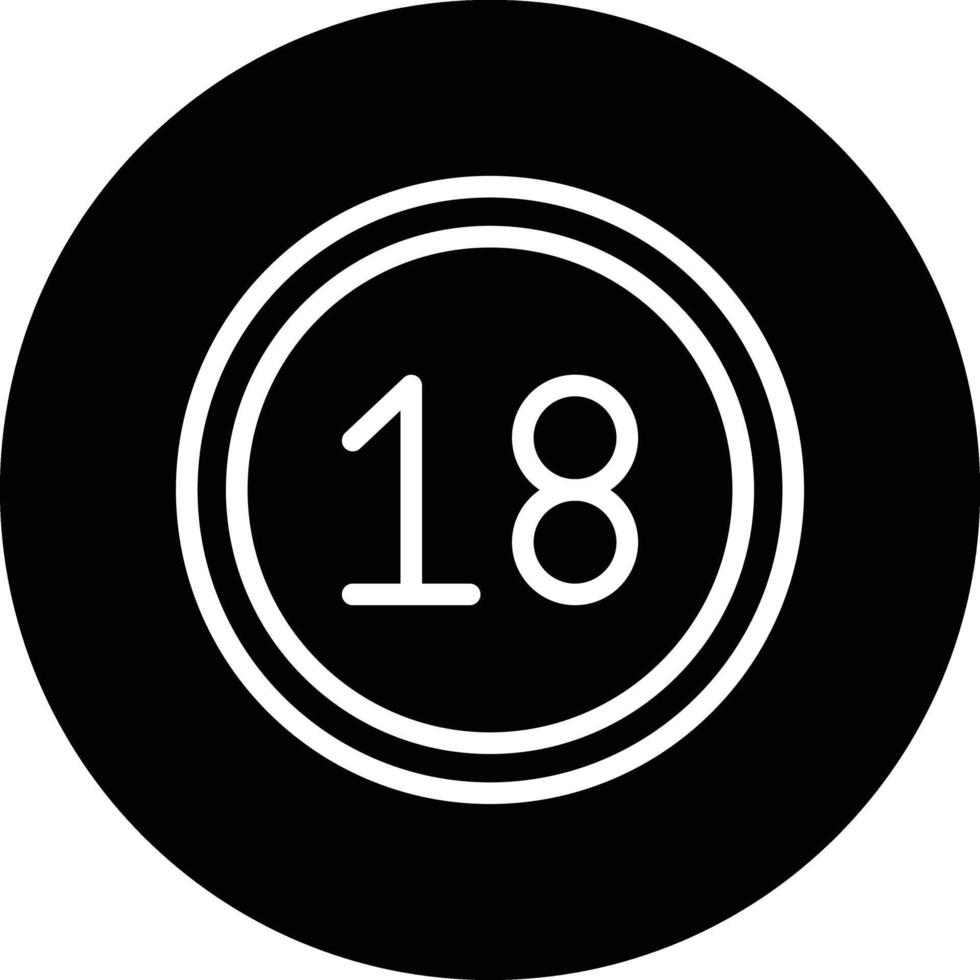Eighteen Icon Design Illustration vector
