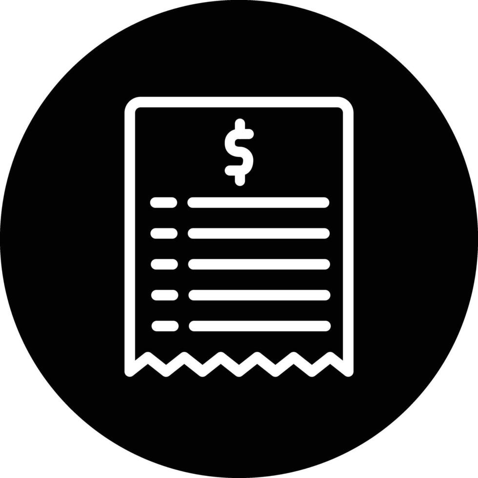 Bill Icon Design Illustration vector