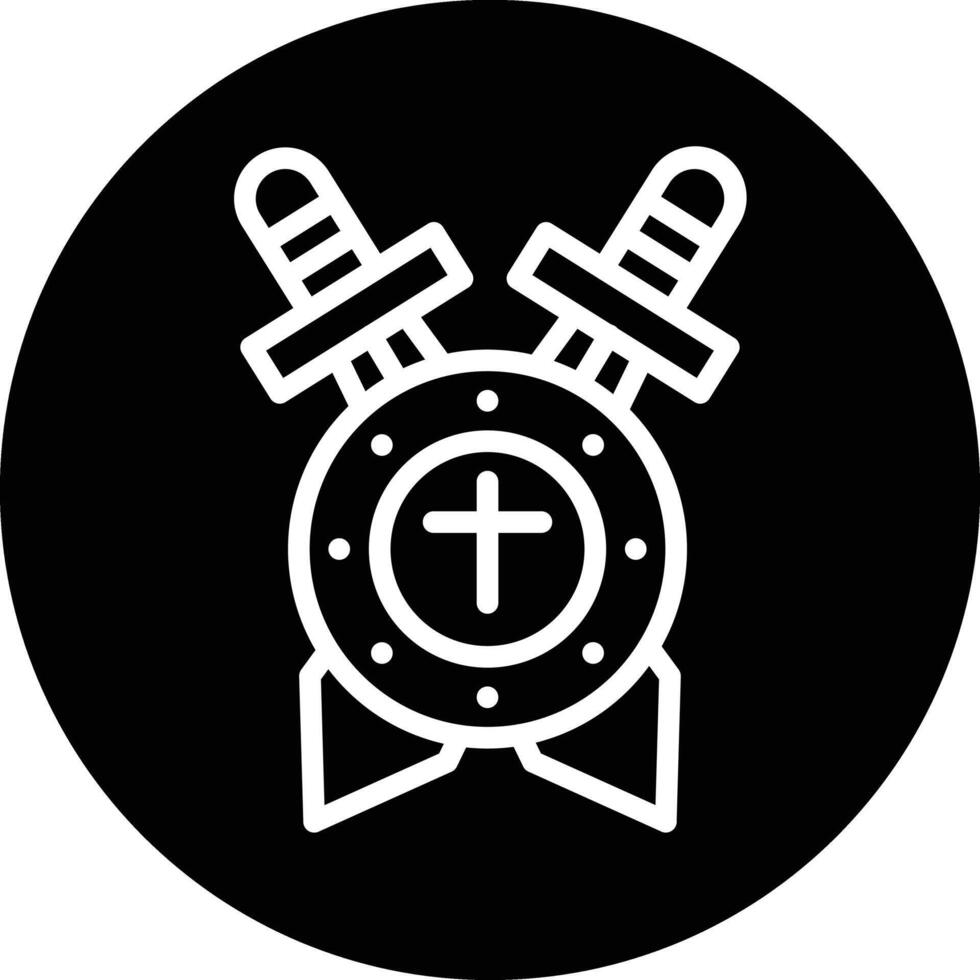 Shield with sword Icon Design Illustration vector