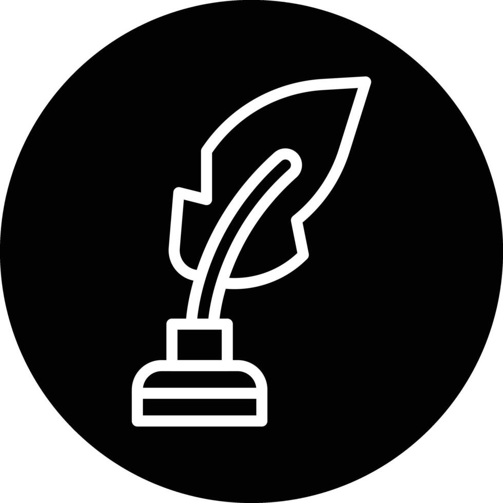 Ink feather Icon Design Illustration vector