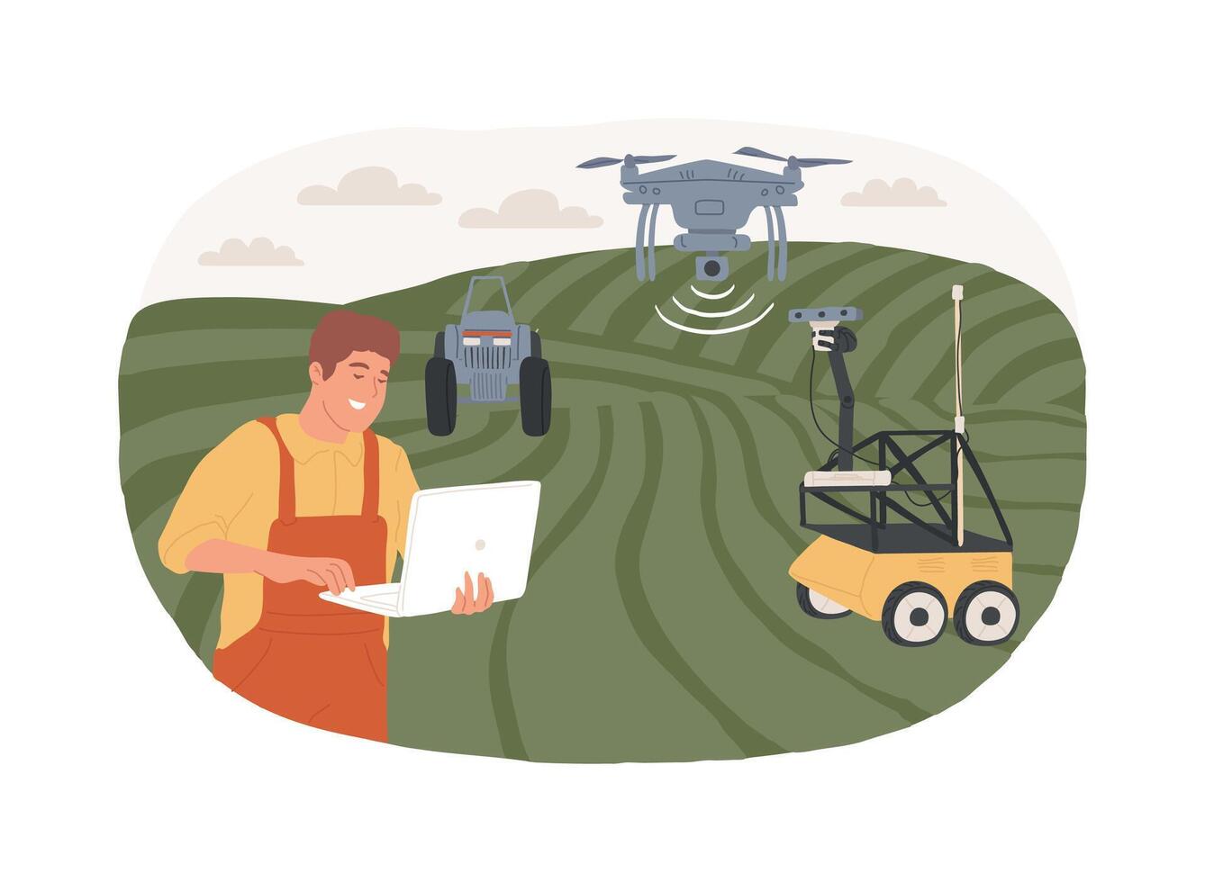 Stable climate monitoring isolated cartoon illustrations. vector