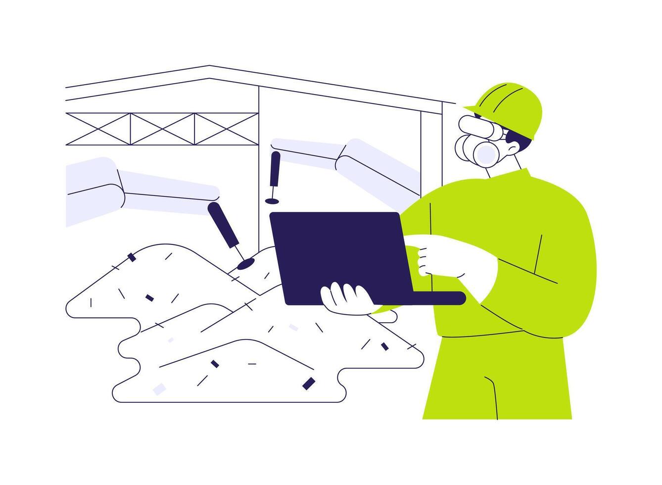 Waste management expert abstract concept illustration. vector