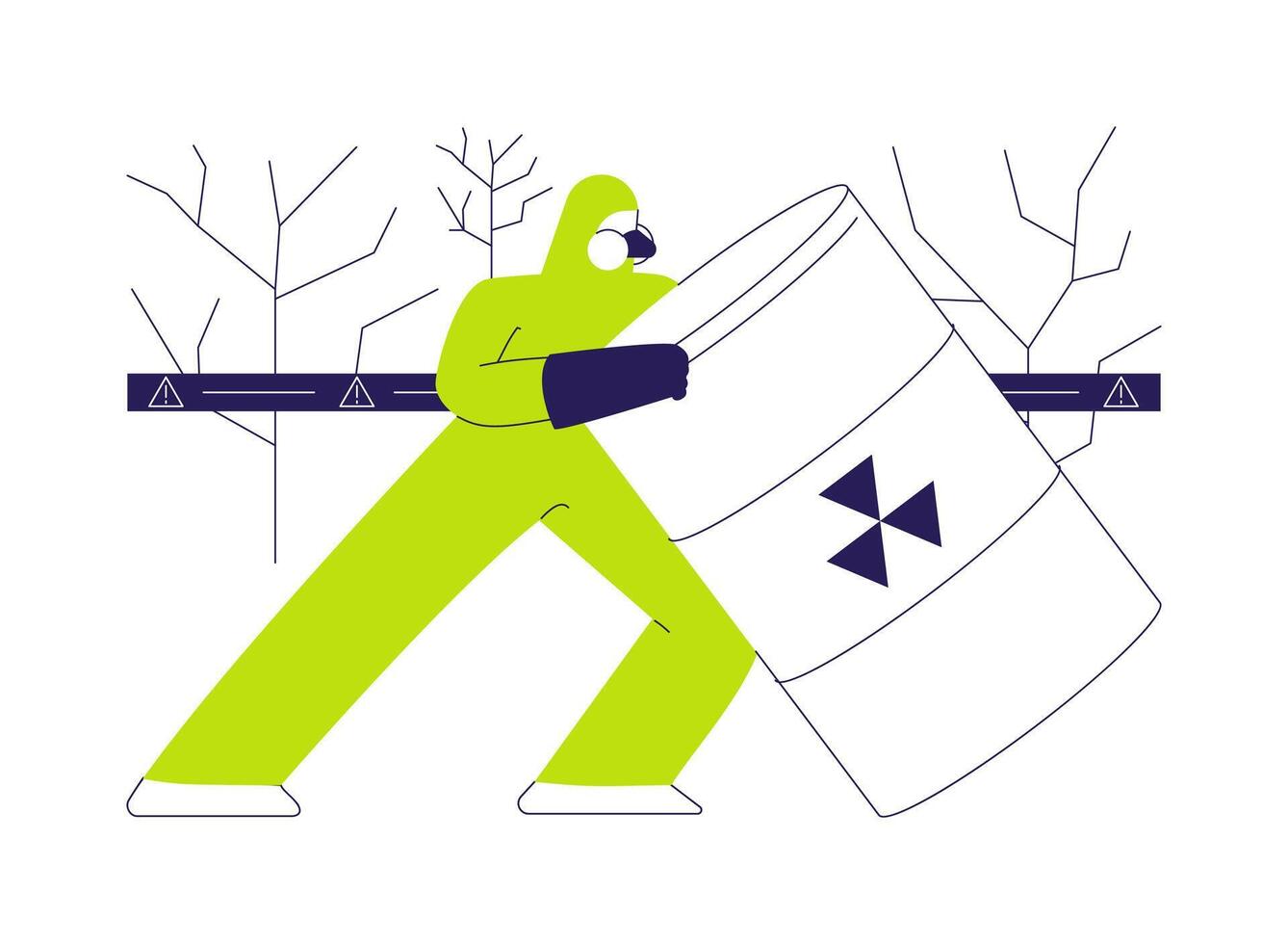 Hazardous waste disposal abstract concept illustration. vector